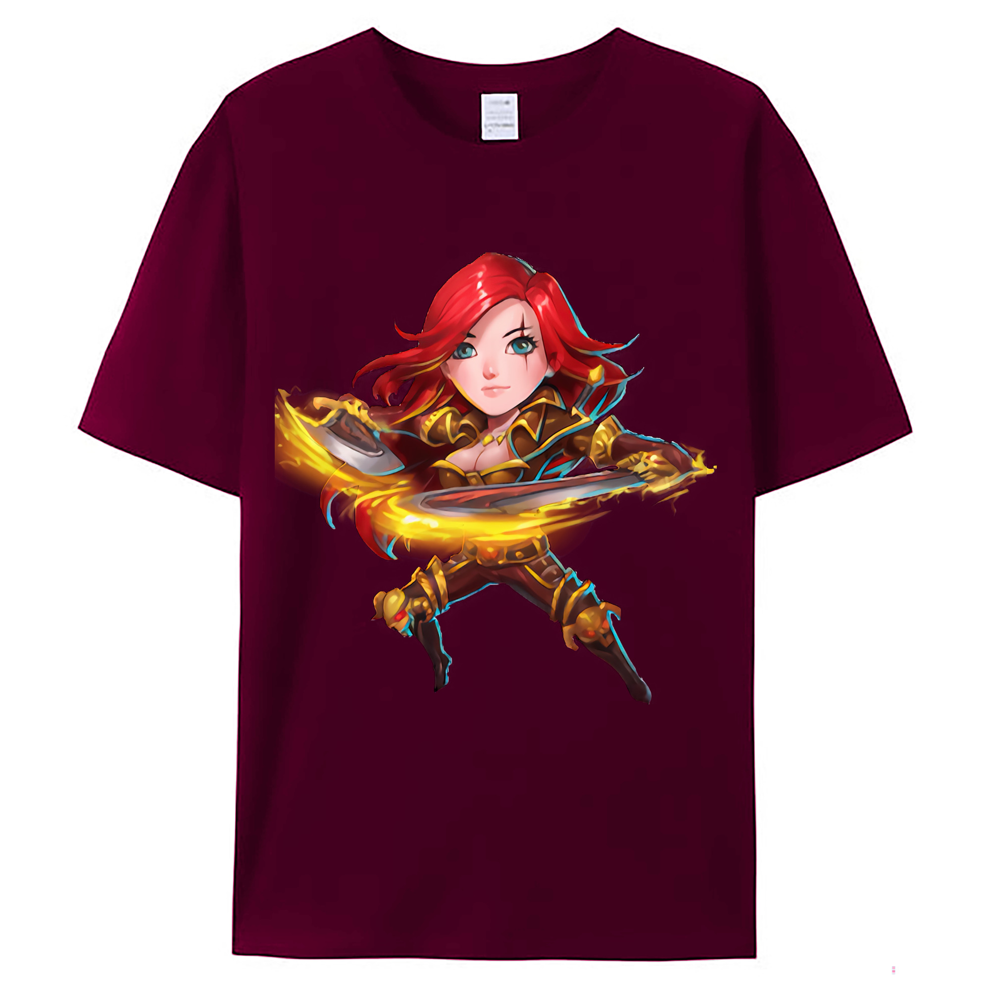 （画像用） リーグ・オブ・レジェンド League of Legends LOL レディースカジュアルプリントTシャツ（綿100％）